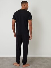 Threadbare Black Contrast Binding Lounge Set - Image 2 of 4