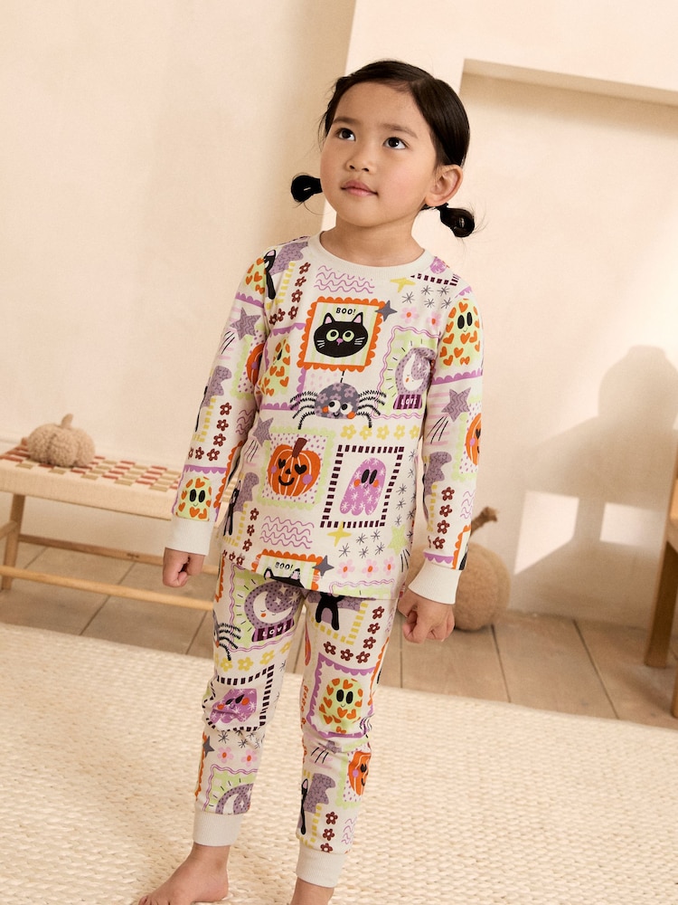 Patchwork multicolor - Pijamas de Halloween con personajes (9meses -12año) - Imagen 1 de 5