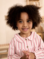 Rosa Stripete - Vevde Pyjamas med knapper (9mnd.–10år) - Bilde 3 av 7