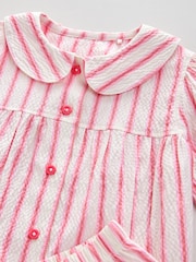 Rosa Stripete - Vevde Pyjamas med knapper (9mnd.–10år) - Bilde 6 av 7