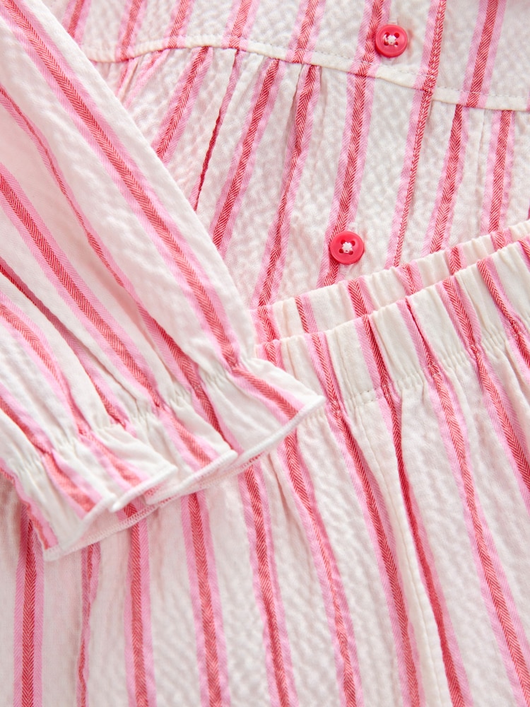 Rosa Stripete - Vevde Pyjamas med knapper (9mnd.–10år) - Bilde 7 av 7