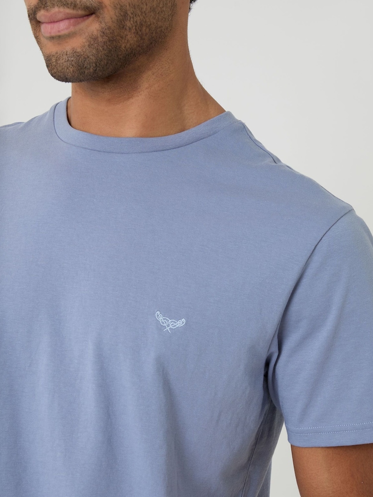 Threadbare Blue Stripe Pyjama T-Shirt and Shorts Set 2 Piece - Image 4 of 4