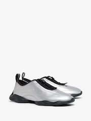 Lacoste Silver Lacoste Tennis Ballerina Trainers - Image 3 of 8