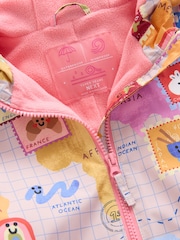 Pink Map Print Waterproof Printed Puddlesuit (3mths-7yrs) - Image 3 of 5