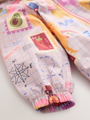 Pink Map Print Waterproof Printed Puddlesuit (3mths-7yrs) - Image 4 of 5
