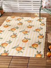 Furn Fruits Oranges Gingham Check Indoor/ Outdoor Rug - Imaginea 1 din 3