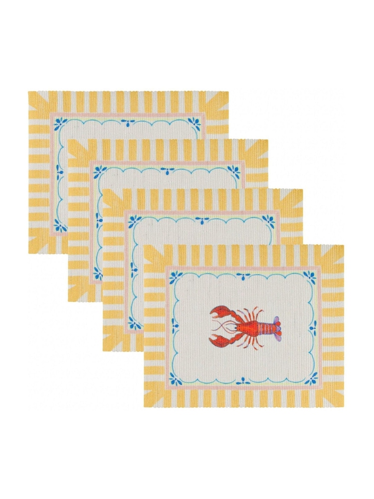 Furn Set of 4 Multicolour Brunch Stripes Indoor/Outdoor Placemats Table Cloths - Image 5 of 5