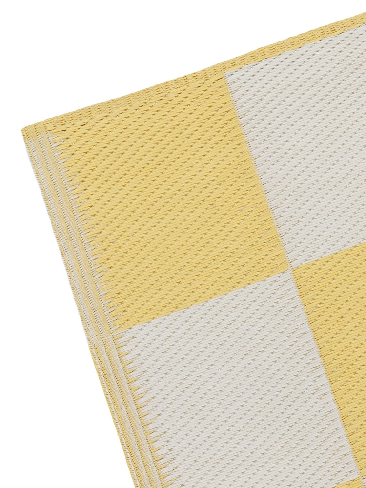 Furn Yellow Checkerboard Outdoor Rug - Image 6 of 6