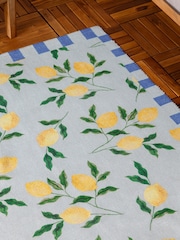 Furn Blue Lemon Printed Indoor/Outdoor Rug - Image 2 of 5