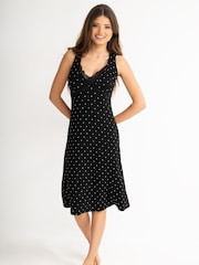 Pour Moi Sofa Loves Lace Hidden Mesh Support Soft Jersey Midi Chemise - Imaginea 1 din 4