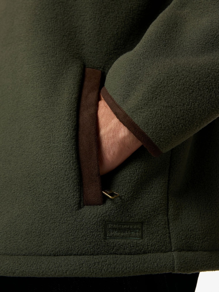 Hunter Green Mens Originals Microfleece 1/4 Zip - Image 4 of 4