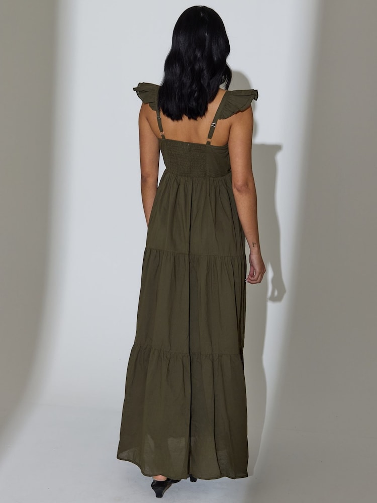 Πράσινο - Φόρεμα μάξι με βολάν και μανίκια σε επίπεδα, από % βαμβάκι, South Beach 100 - Εικόνα 6 από 6 Πράσινο - Φόρεμα μάξι με βολάν και μανίκια σε επίπεδα, από % βαμβάκι, South Beach 100 - Εικόνα 6 από 6