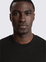 MOSS Black Heavy Weight Cotton T-Shirt - Image 3 of 4