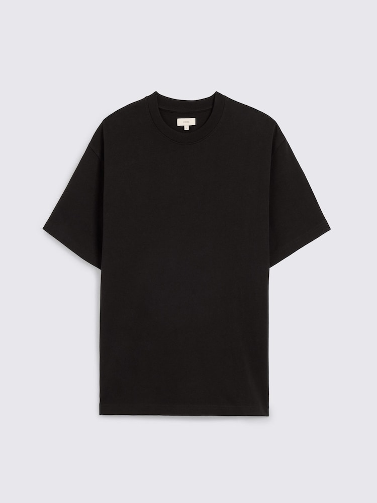 MOSS Black Heavy Weight Cotton T-Shirt - Image 4 of 4