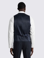 MOSS Blue Regular Fit Puppytooth Waistcoat - Image 2 of 3
