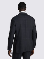 MOSS Blue Italian Tailored Fit Check Suit Jacket - Image 2 of 5