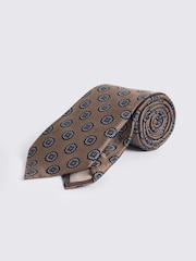 MOSS Yellow Silk Medallion Tie - Image 1 of 2