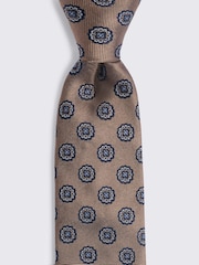 MOSS Yellow Silk Medallion Tie - Image 2 of 2