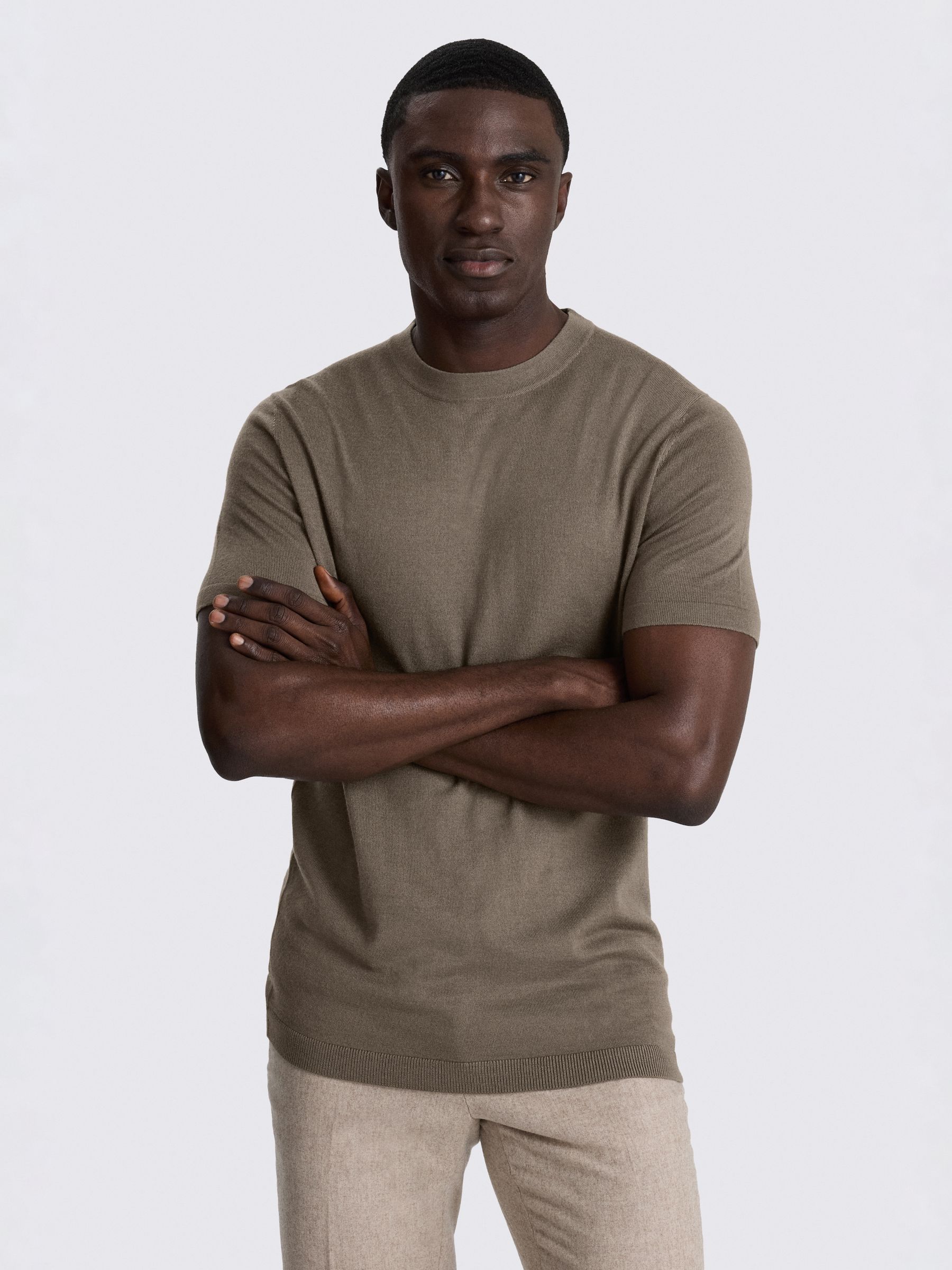 Comprar Taupe escuro - Camiseta MOSS Merino from Next Brazil