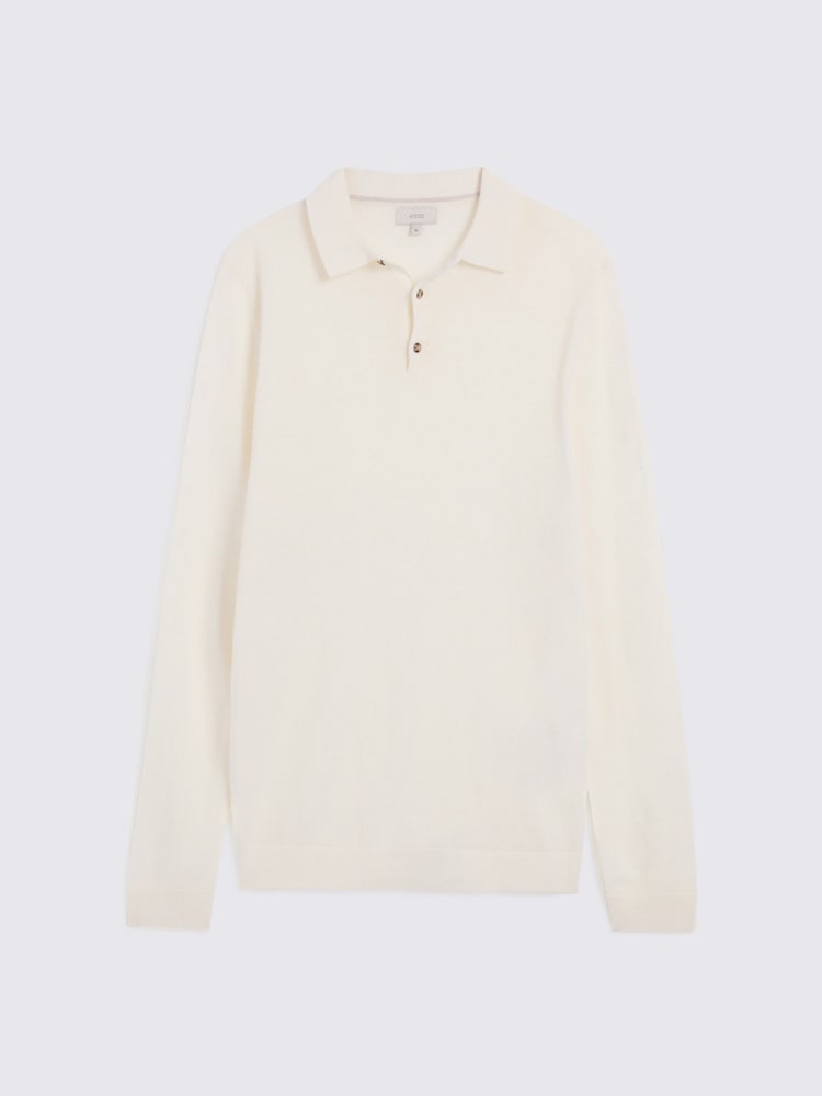 MOSS Natural Merino Polo Shirt - Image 4 of 4 MOSS Natural Merino Polo Shirt - Image 4 of 4