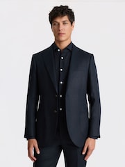 سترة بدلة من نسيج تويل الكتان بتفصيل مفصل من MOSS - صورة 1 من 5