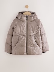 Grey Shower Resistant Padded Coat (3-16yrs) - Image 6 of 10