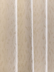 Natural Cosy Leaf Jacquard Lined Eyelet Curtains - Image 5 of 5
