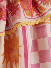 River Island Pink Postcard Aysmmetric Top & Maxi Skirt Set - Image 4 of 5
