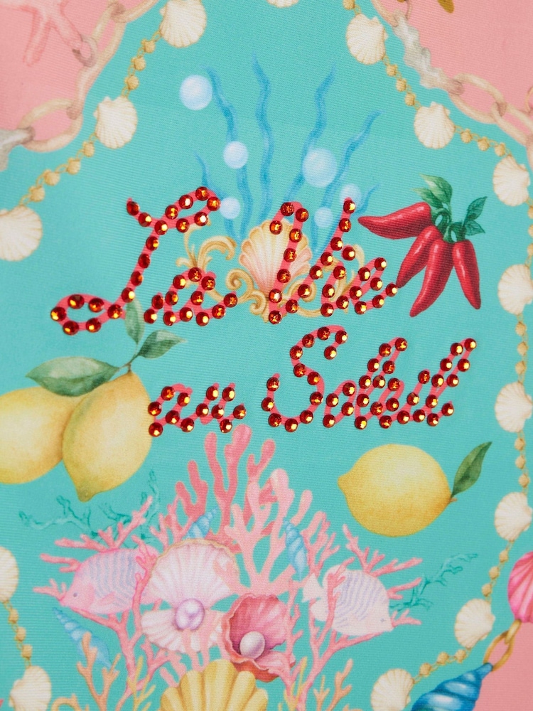 River Island Pink Under The Sea Swimsuit & Skirt Set - Image 5 of 5