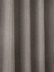 Navy Blue Brushed Stripe Lined Eyelet Curtains - Image 5 of 5