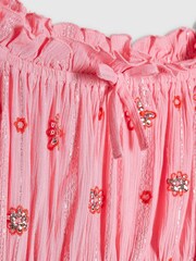 River Island Pink Embellished Frill Top & Skirt Set - Image 5 of 5