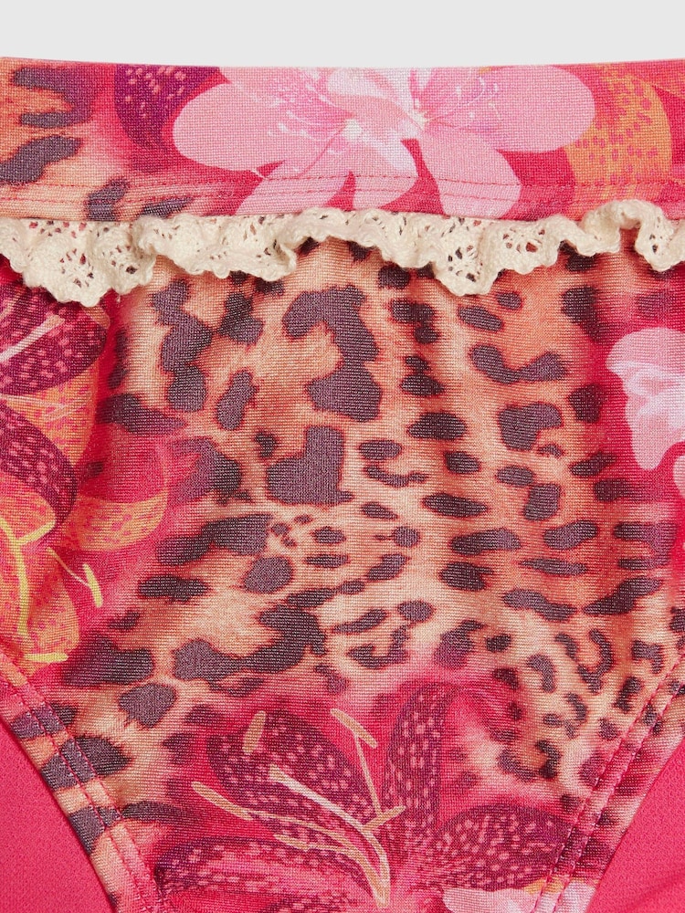 River Island Brown Floral Leopard Print Bikini - Image 4 of 4 River Island Brown Floral Leopard Print Bikini - Image 4 of 4