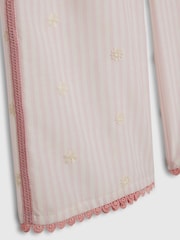 River Island Pink Stripe Frill Top & Trousers Set - Image 3 of 4