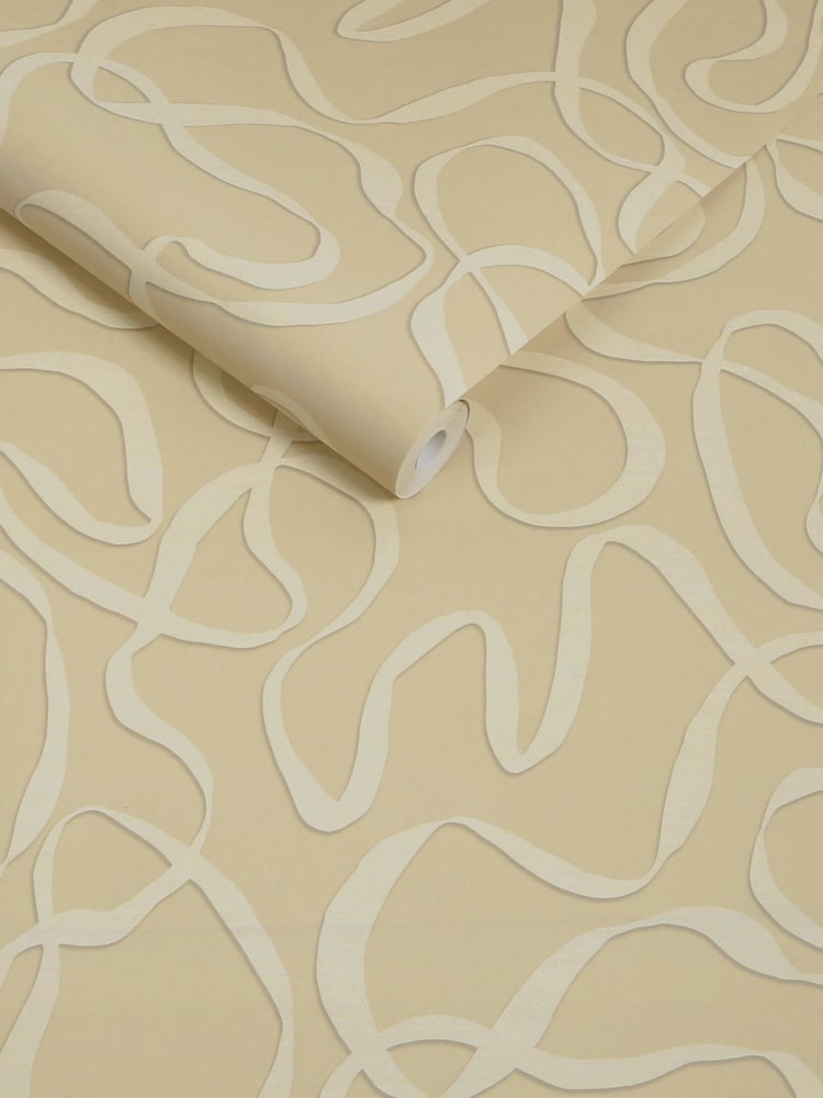 MADE.COM Ecru Limewash Shae A4 Wallpaper Sample - Image 2 of 2