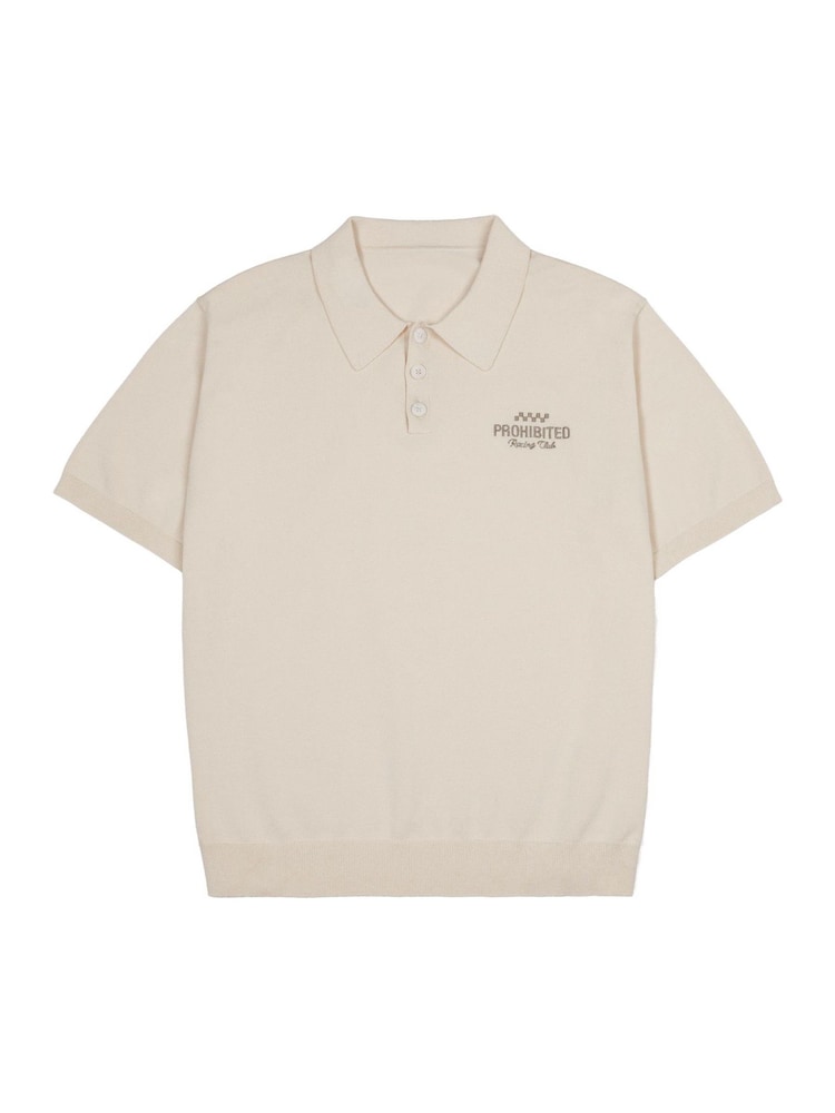 Prohibited White Speedtrap Polo Shirt - Image 6 of 6 Prohibited White Speedtrap Polo Shirt - Image 6 of 6