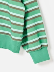 Oliver Bonas Green Green Striped Sweatshirt - Image 7 of 8