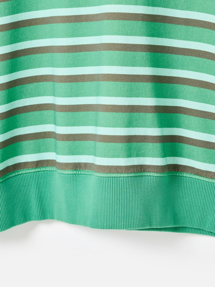 Oliver Bonas Green Green Striped Sweatshirt - Image 8 of 8