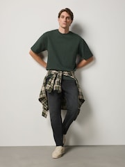 Green Marl Relaxed Fit Heavyweight T-Shirt - Image 2 of 4