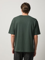 Green Marl Relaxed Fit Heavyweight T-Shirt - Image 3 of 4