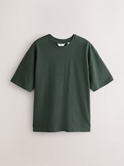 Green Marl Relaxed Fit Heavyweight T-Shirt - Image 5 of 7