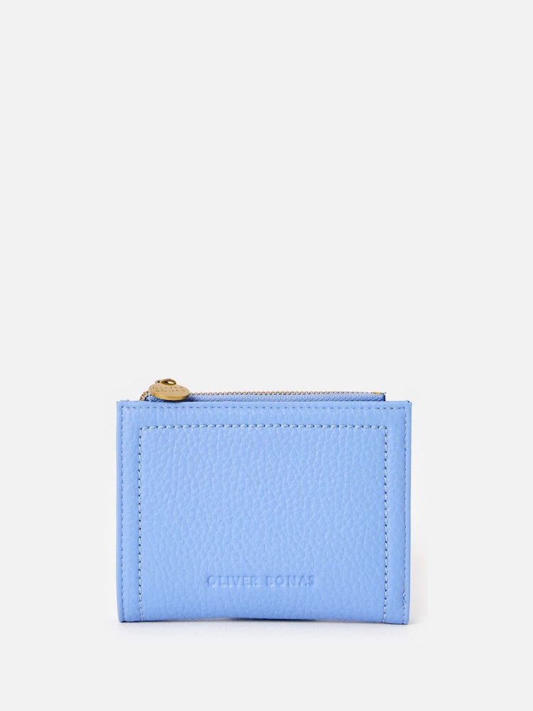 Oliver Bonas Sky Blue Kinley Zipped Purse - Image 1 of 6 Oliver Bonas Sky Blue Kinley Zipped Purse - Image 1 of 6