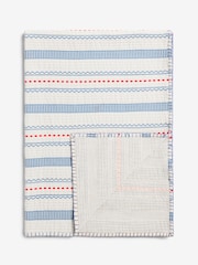Lia Gold x Next Blue/White Mark Making Stripe Throw - Image 5 of 6