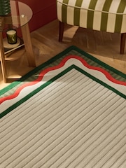 Lia Gold x Next Multi Wavy Border Wool Tufted Rug - Image 2 of 5