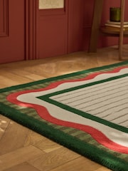 Lia Gold x Next Multi Wavy Border Wool Tufted Rug - Image 3 of 5