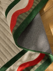 Lia Gold x Next Multi Wavy Border Wool Tufted Rug - Image 4 of 5
