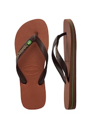 Havaianas Rust Coffee Brasil Logo Flip Flops - Image 2 of 6