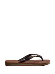 Havaianas Rust Coffee Brasil Logo Flip Flops - Image 5 of 6