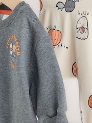 Charcoal Halloween Character Sweat and Legging Baby Set (0mths-2yrs) - Image 7 of 12