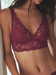 Burgundy Red - Lace Ultimate Comfort Bra - Larawan 5 ng 5