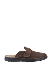 Hush Puppies Brown Edward Mules - Image 1 of 4